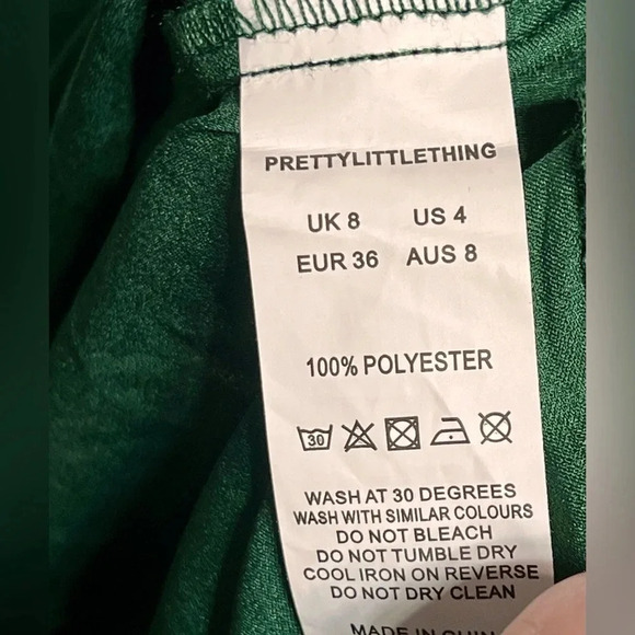 Emerald Green Strappy Satin Cowl Midi Dress size 4 adjustable straps slip dress - Picture 9 of 14